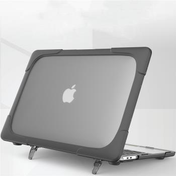 適用蘋果筆記本MacBook Air13保護殼15Pro16散熱PC支架防摔磨砂殼