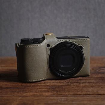 cam-in 植鞣牛皮理光GRiii GR3相機專用真皮保護套相機半套理光套