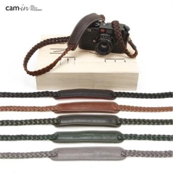CAM-IN真皮單反數碼照相機背帶 牛皮微單攝影肩帶圓孔型 編織款