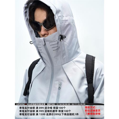 CATSSTAC 使徒剪裁活片沖鋒衣男防風防水秋冬機能戶外工裝外套