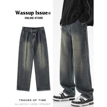 WASSUP ISSUE做舊男款春秋牛仔褲