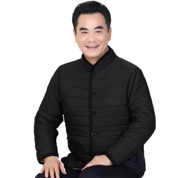 爸爸裝冬季加絨加厚棉衣中老年男裝棉襖老人棉服中年男士外套保暖