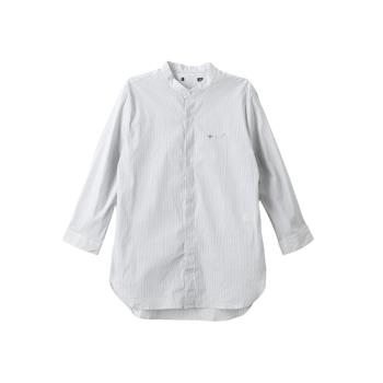 諾諾E站【TPN】2023新款男裝休閑舒適七分袖藍色條紋襯衫上衣剪標