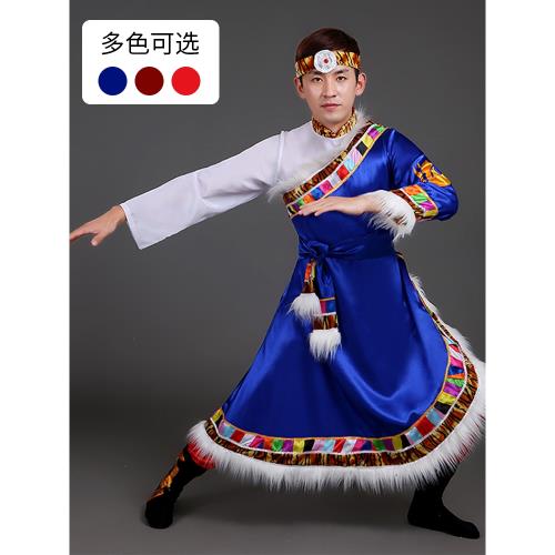 蒙古服裝舞蹈演出舞蹈服男民族新款藏服王爺藏袍演出服藏族服飾