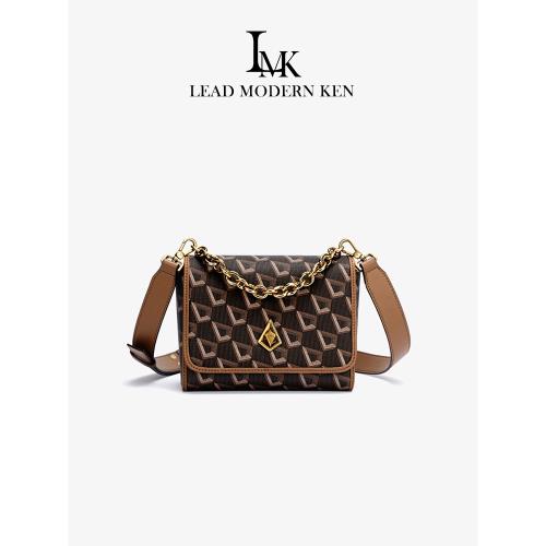 法國LMK手機包女斜挎2025新款休閑單肩小包包百搭鏈條小方包洋氣