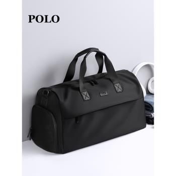 POLO短途旅行包男款大容量短期出行便攜行李包出差輕便掛靠行李箱