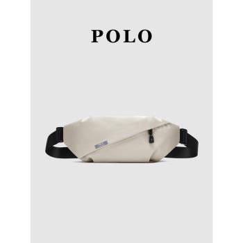 Polo新款潮牌牛津紡胸包男士多功能運動單肩斜挎包時尚機能腰包潮