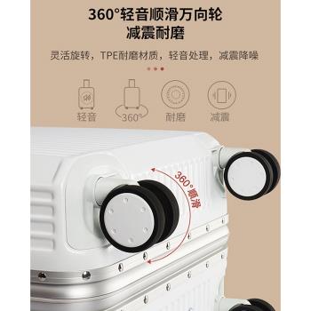 Viney行李箱女新款皮箱拉桿箱男大容量鋁框20寸旅行登機密碼箱子