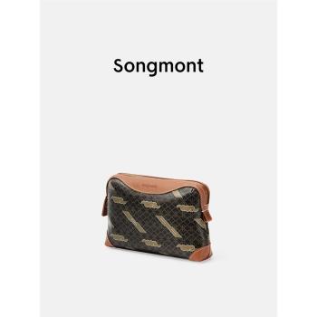 Songmont山下有松半日閑國風老花系列納物包女手拿包鑰匙零錢包