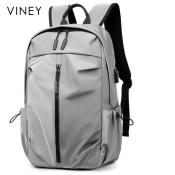 Viney雙肩包背包男士商務休閑書包女防水旅行包大容量學生電腦包