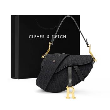 Clever&Ketch女包包2023新款潮時尚小眾馬鞍包單肩斜挎包手提包