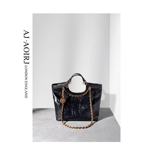 【英國AJ AOIRJ】 小眾設計高級感真皮托特包腋下女包通勤單肩包