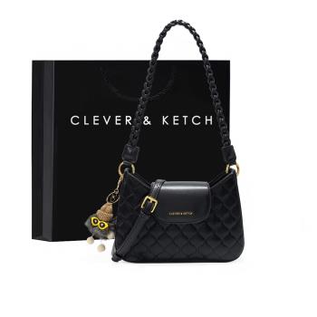 Clever&Ketch包包女2025新款小眾腋下包菱格包單肩斜挎包迷你小包
