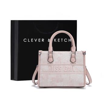 Clever&Ketch包包女2023新款托特包百搭斜挎包高級感刺繡手提包