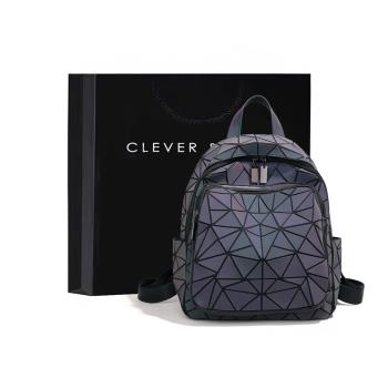Clever&Ketch雙肩包女2023新款韓版書包小眾時尚菱格旅行包小背