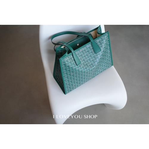 我愛你店ILOVEYOUSHOP托特包大容量時髦單肩包休閑幾何設計通勤包