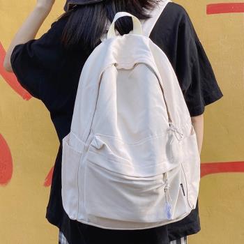 臉蛋無印系列原宿簡約帆布女揹包