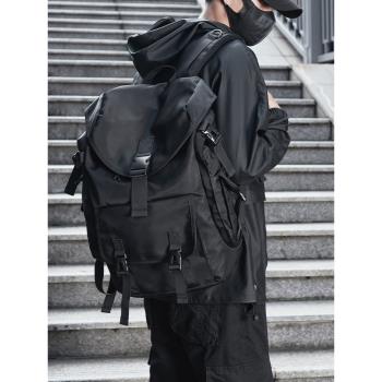 短途旅行包男士雙肩包戶外大學生大容量書包潮牌機能工裝背包輕便