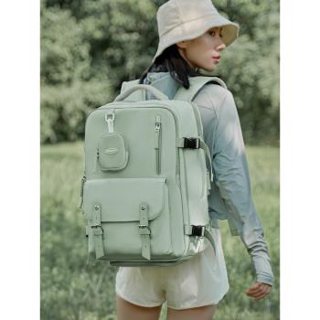 旅行雙肩包女士短途出差大容量書包大學生電腦包旅游行李背包男款