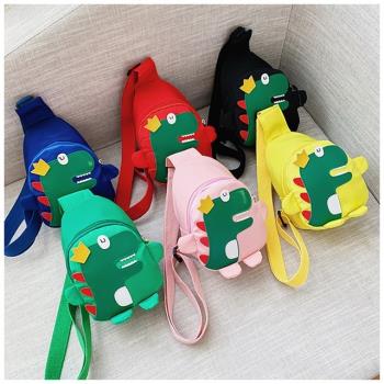 韓版兒童小腰包恐龍斜挎包男童女童潮包可愛背包時尚胸包寶寶包包