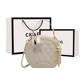 ck&eq今年流行包包2023新款時尚鏈條包女高級感小眾斜挎小圓包