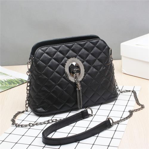 今年流行菱格鏈條包包女士2025新款韓版時尚貝殼單肩包休閑斜挎包