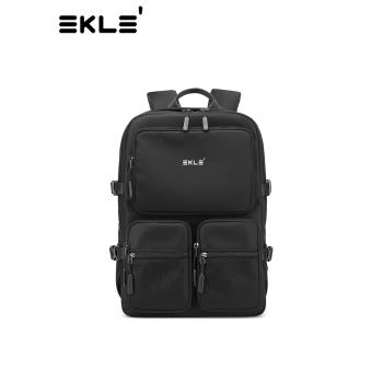 Ekle男士雙肩包新款潮大容量電腦背包初中高中書包男大學生旅行包