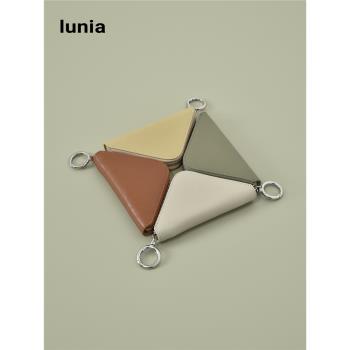 lunia韓國三角頭層牛皮鑰匙包