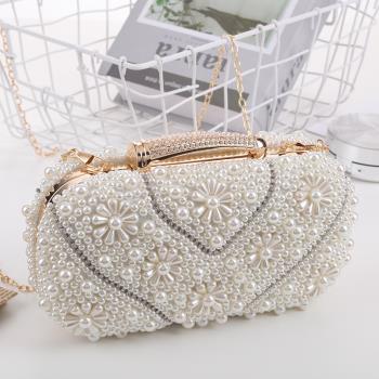 New Evening Party Bags Clutch Wedding Handbags Pearl Purse