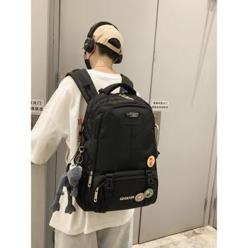 背包男雙肩包街頭潮流大容量旅行背包簡約潮牌16寸學生電腦書包女