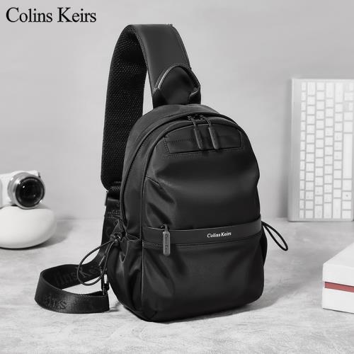 Colins Keirs休閑男士胸包單肩斜挎包多功能潮牌小背包商務運動包