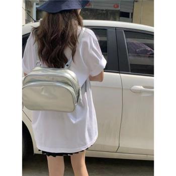 小紅書爆款可愛俏皮純色雙肩包2023新款韓系高級感學生上課小背包