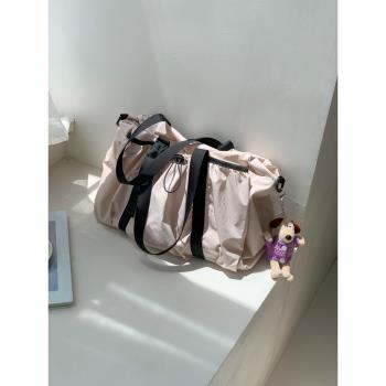 韓式防水透氣斜挎手提旅行包包