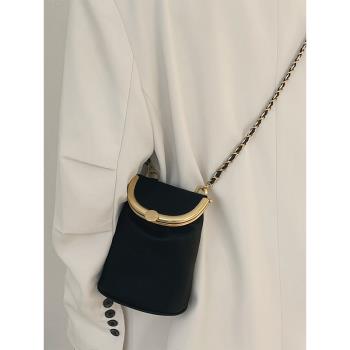 迷你小包包女2023夏季新款時尚高級質感小眾手機包鏈條單肩斜挎包