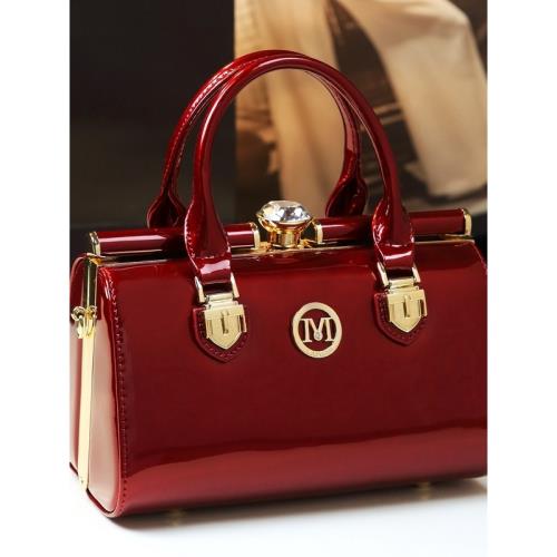 時尚真皮斜挎小包2024新款春夏亮皮女包大氣中年媽媽包單肩手提包