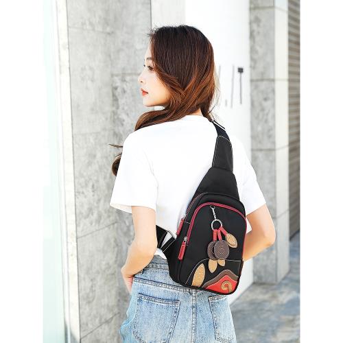 包包女2025新款斜挎包輕便防水大容量牛津布胸包單肩斜背包女休閑