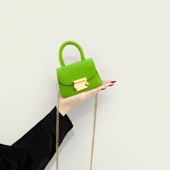小眾設計小包包女夏2024新款時尚迷你手提包高級感鏈條斜挎口紅包