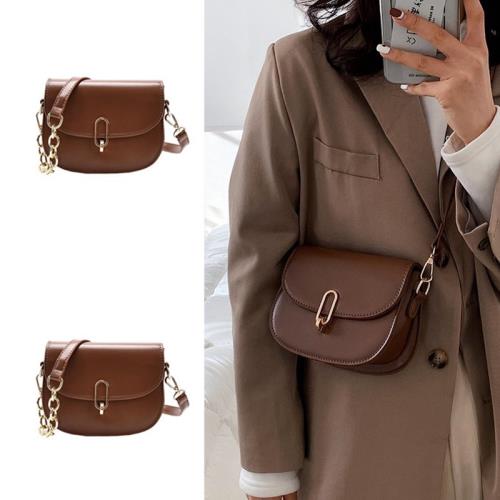 復古質感春季單肩鏈條斜挎包