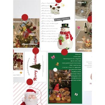圣誕節裝飾品圣誕賀卡圣誕老人海報墻貼氛圍感布置背景墻貼畫貼紙