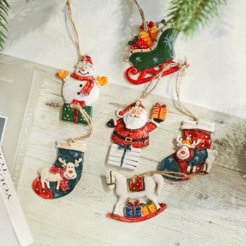 圣誕節樹脂吊飾掛件復古小裝飾品迷你年代感掛件擺件圣誕樹裝飾品