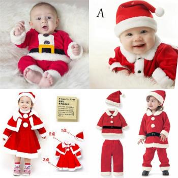 2022圣誕節寶寶衣服ins 兒童可愛造型派對裝扮套裝圣誕老人服秋冬