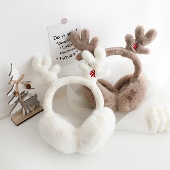 羚羊鹿角保暖毛絨圣誕節禮物耳罩