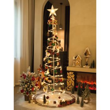 圣誕樹ins風可折疊收納簡約家用圣誕節裝飾led燈公司店鋪場景布置
