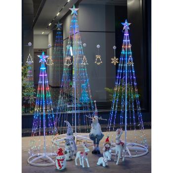 七彩遙控變色圣誕樹圣誕節裝飾品擺件發光拍照道具家用高級感氛圍