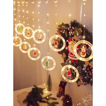 圣誕節裝飾品場景布置節日裝扮雪人發光小彩燈閃燈串燈led門掛燈