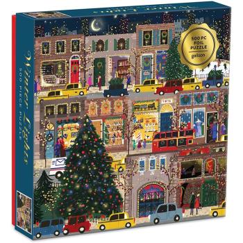 Galison節日之夜圣誕冬燈拼圖1000片美國進口成人益智玩具禮物