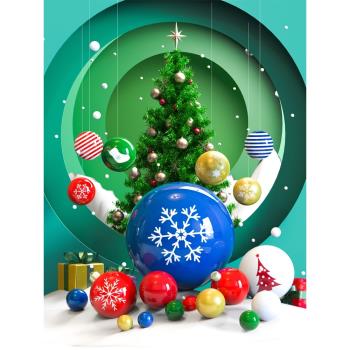 圣誕節裝飾球不銹鋼彩色空心圓球啞光櫥窗店鋪美成裝飾吊頂金屬球