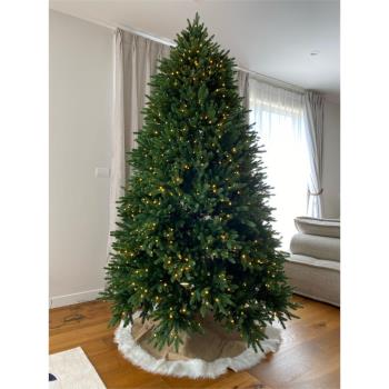 超密純PE仿真圣誕樹 豪華暖光LED發光加肥圣誕節樹 大型框架圣誕