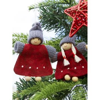 北歐風圣誕小物-圣誕樹小掛件圣誕節裝飾品掛飾 小玩偶小禮物元素