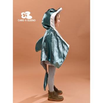 兒童cosplay女巫海豚斗篷披風